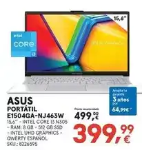 Worten Asus - portátil e1504ga-nj463w oferta