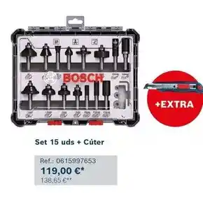 Ferri Bosch - set 15 uds + cuter oferta