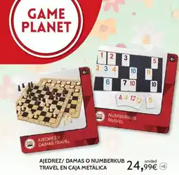 Toy Planet Ajedrez/ dama o numberkub travel en caja metalica oferta