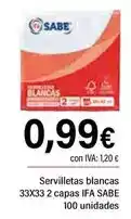 Cash Ifa Ifa sabe - sabe servilletas blancas oferta