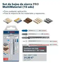 Ferri Bosch - set de hojas de sierra pro multimaterial oferta