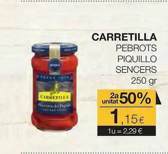 Plusfresc 2a Unitat 50% Carretilla Pebrots Piquillo Sencers oferta