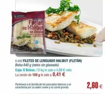 Abordo Filetes De Lenguado Halibut (fletán) oferta