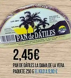 Claudio Pan De Dátiles La Dama De La Vera oferta