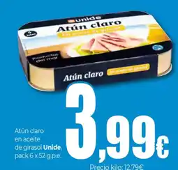 Unide Supermercados UNIDE Atún claro en aceite de girasol oferta