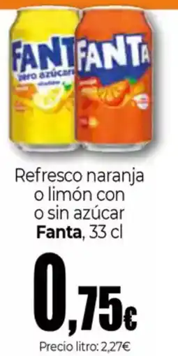 Unide Supermercados FANTA Refresco naranja o limón con o sin azúcar oferta