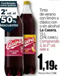 Unide Supermercados LA CARESA Tinto de verano con limón o clásico con o sin alcohol oferta