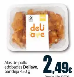 Unide Supermercados DELIAVE Alas de pollo adobadas oferta