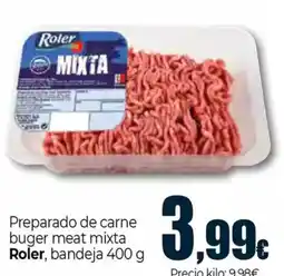 Unide Supermercados ROLER Preparado de carne buger meat mixta oferta