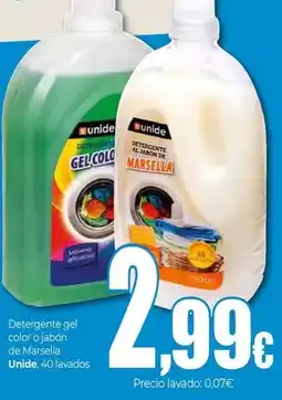 UNIDE Alimentación Unide - detergente gel color o jabón de marsella oferta