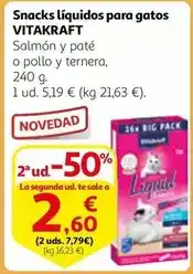 Alcampo Vitakraft - snacks liquidos para gatos oferta