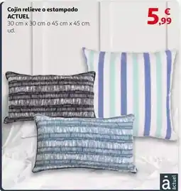 Alcampo Actuel - cojín relieve o estampado oferta
