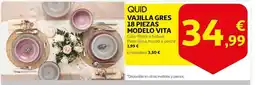 Alcampo Quid - vajilla gres 18 piezas modelo vita oferta