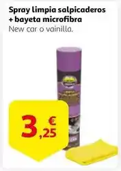 Alcampo New car - spray limpia salpicaderos + bayeta microfibra oferta