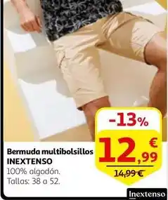 Alcampo Inextenso - bermuda multibolsillos oferta