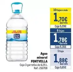 Makro Fontvella - agua mineral oferta