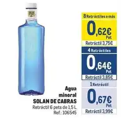 Makro Solán de cabras - agua mineral oferta