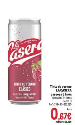 Makro La casera - tinto de verano gaseosas a imón oferta