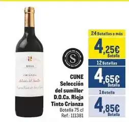 Makro Cune - seleccion del sumiller d.o.ca. rioja tinto crianza oferta