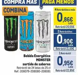 Makro Mas - bebida energética surtido de sabores oferta