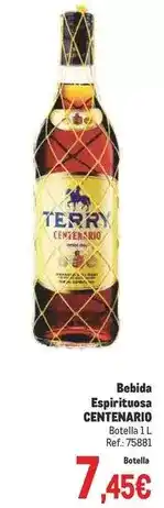 Makro Centenario - bebida espirituosas oferta