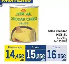 Makro Mex-al - salsa cheddar oferta