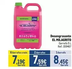 Makro El milagrito - desengrasante oferta