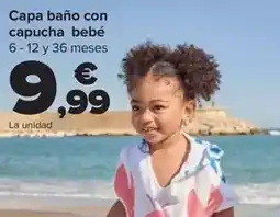 Carrefour Capa baño con capucha bebé oferta