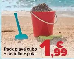 Carrefour Pack playa cubo + rastrillo + pala oferta