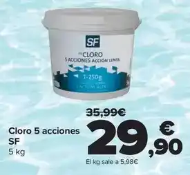 Carrefour Sf - cloro 5 acciones oferta