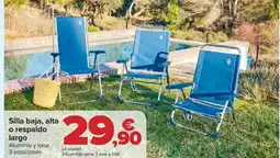 Carrefour Silla baja, alta o respaldo largo oferta