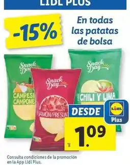 Lidl Snack day - patatas de bolsa oferta