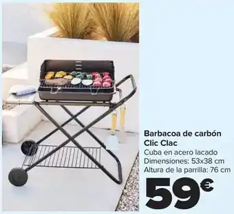 Carrefour Clic clac - barbacoa de carbón oferta