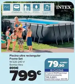 Carrefour Intex - piscina ultra rectangular frame set oferta