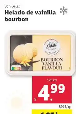 Lidl Bon gelati - helado de vainilla bourbon oferta