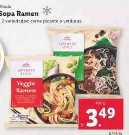 Lidl Vitasia - sopa ramen oferta