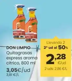 Autoservicios Familia Don limpio - quitagrasas express aroma citrico oferta