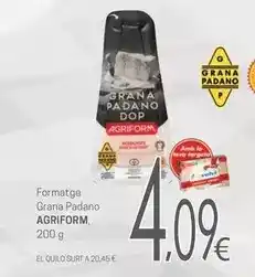 Valvi Supermercats Agriform - formatge grana padano oferta