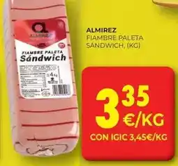 CashDiplo Almirez - fiambre paleta sandwich oferta