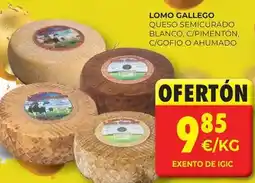 CashDiplo Lomo gallego - queso semicurado blanco oferta