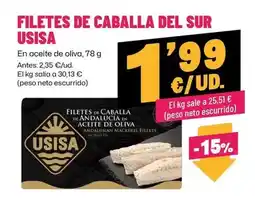 AhorraMas Usisa - filetes de caballa del sur oferta