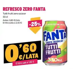 AhorraMas Fanta - refresco zero oferta