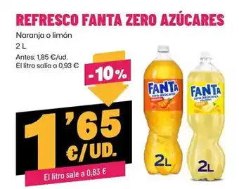AhorraMas Fanta - refresco zero azucares oferta