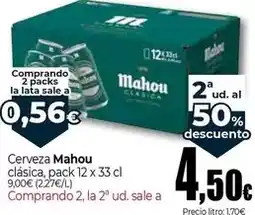 UNIDE Alimentación Mahou - cerveza clásica oferta