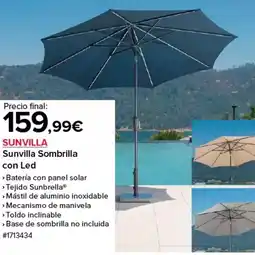 Costco Solar - sunvilla sombrilla con led oferta