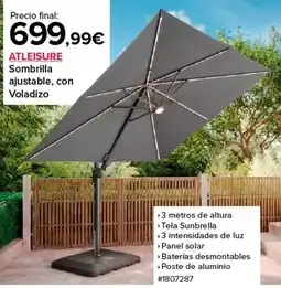 Costco Solar - sombrilla ajustable, con voladito oferta