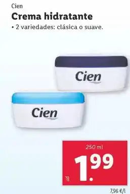 Lidl Cien - crema hidratante oferta