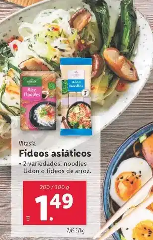 Lidl Vitasia - fideos asiaticos oferta
