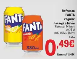 Makro Fanta - refresco regular naranja o limon oferta