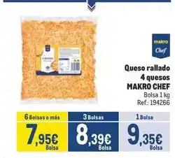 Makro Makro - queso rallado 4 quesos oferta